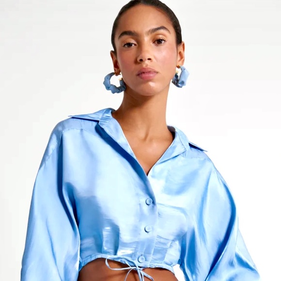 🌺🎉HP🎉🌺 NWT Cult Gaia Sanura Earrings Ice Blue - Picture 11 of 16